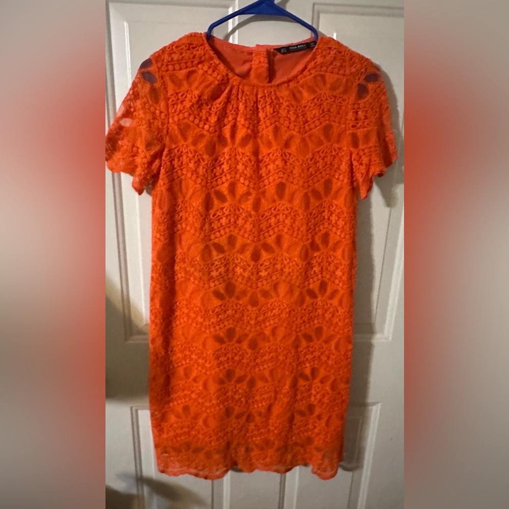 Zara orange dress with eye lights - Picture 1 of 6